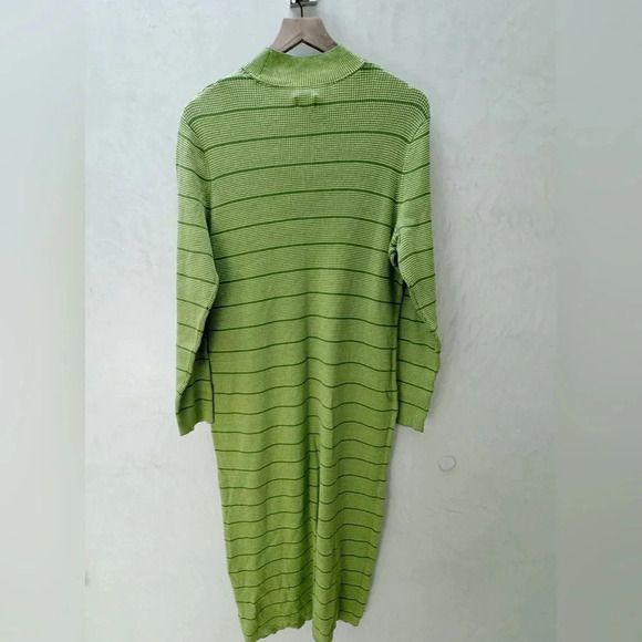 NWT House of Aama || High Neck Maxi Knit Dress in Vivid Green XXL - Picture 6 of 10